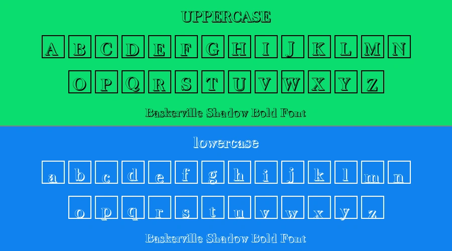 Baskerville Shadow Bold Font Preview