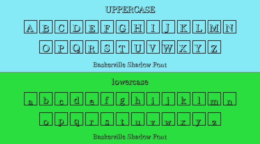 Baskerville Shadow Font Preview