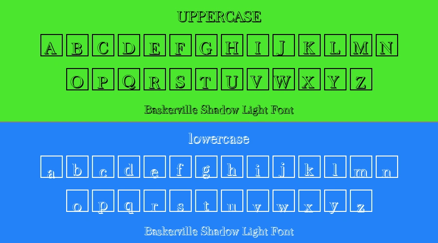 Baskerville Shadow Light Font Preview