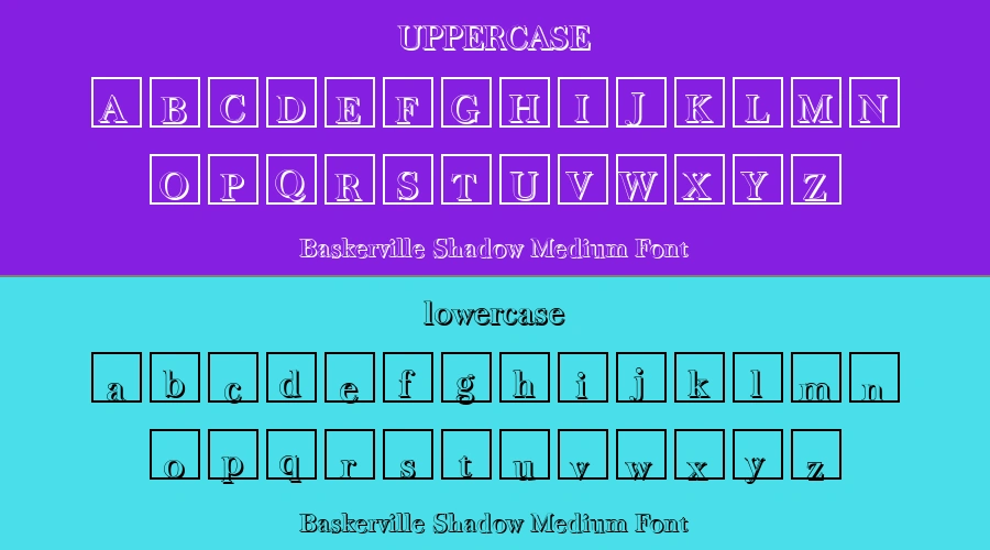 Baskerville Shadow Medium Font Preview