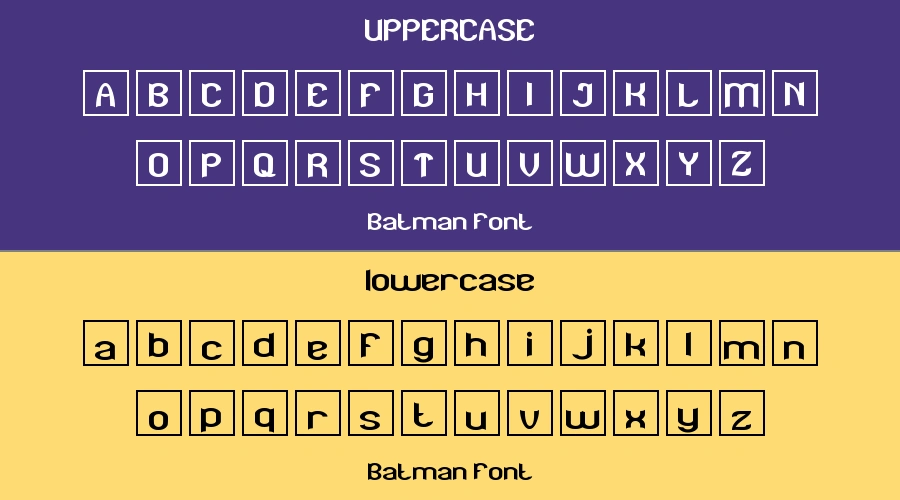 Batman Font Preview