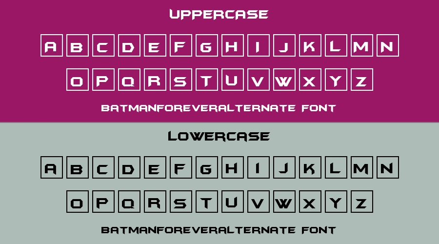 Batmanforeveralternate Font Preview