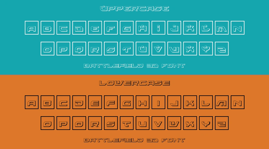 Battlefield 3D Font Preview