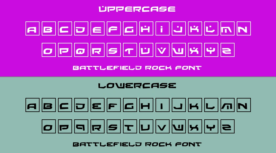 Battlefield Rock Font Preview