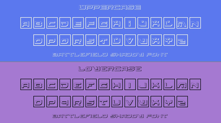 Battlefield Shadow Font Preview