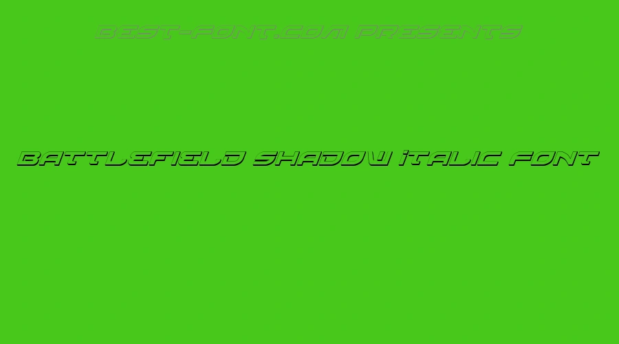 Battlefield Shadow Italic Font