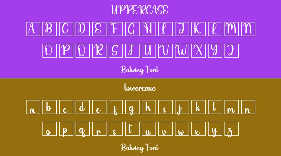 Batwing Font Preview