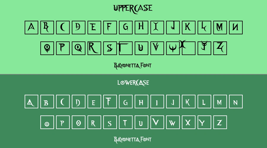 Bayonetta Font Preview