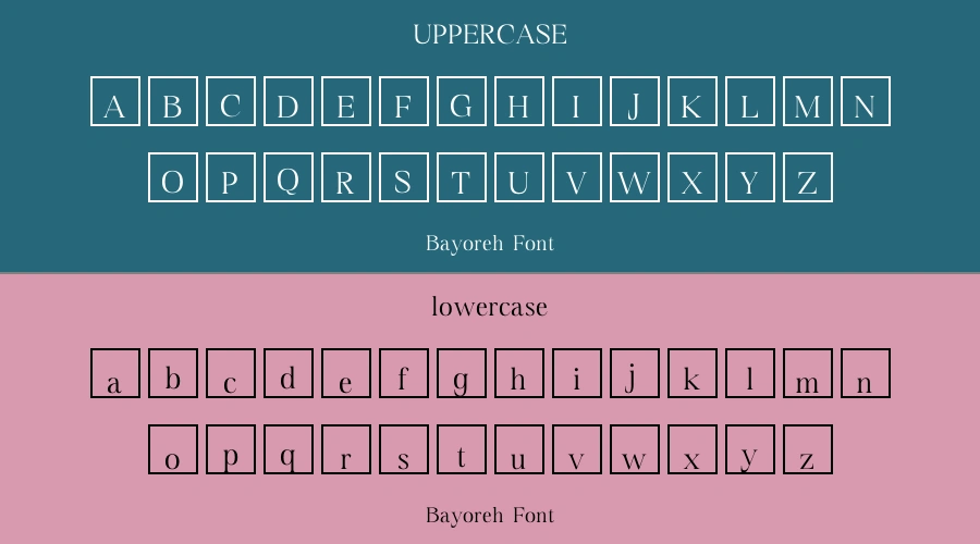 Bayoreh Font Preview