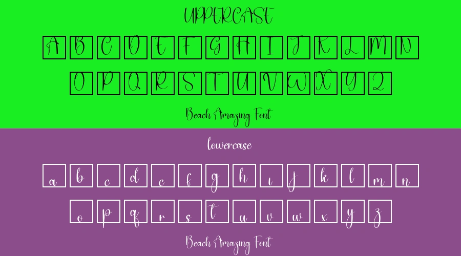 Beach Amazing Font Preview