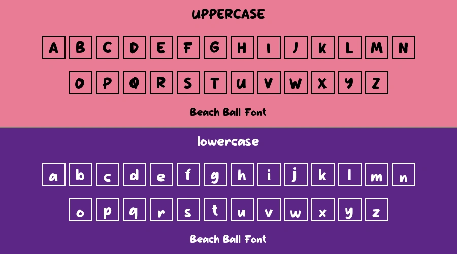 Beach Ball Font Preview