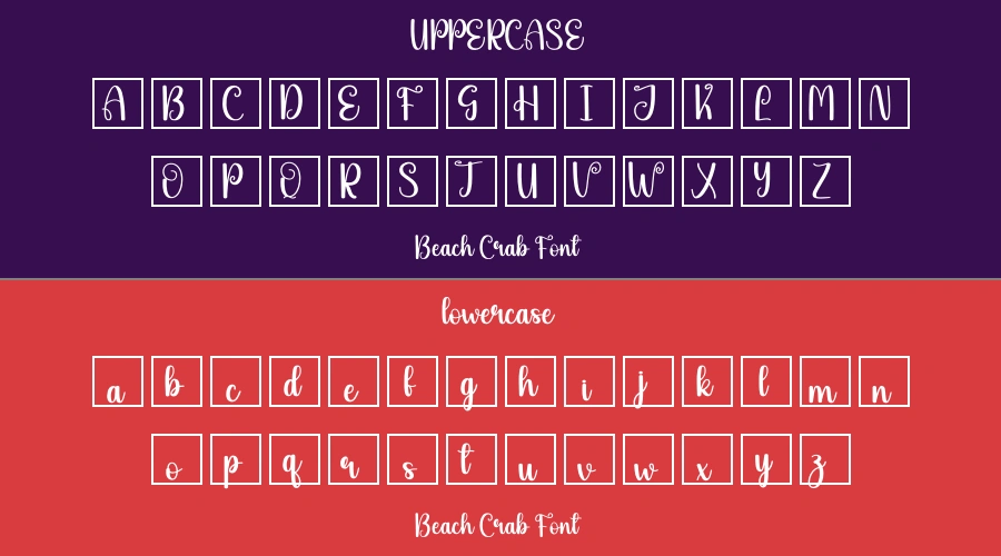 Beach Crab Font Preview