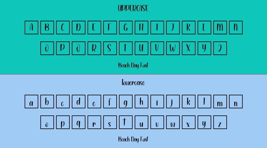 Beach Day Font Preview