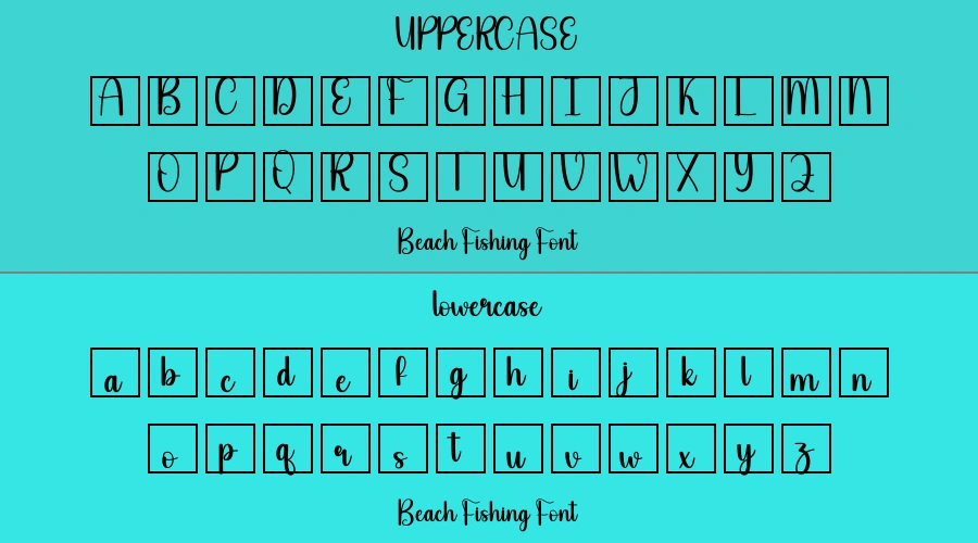 Beach Fishing Font Preview