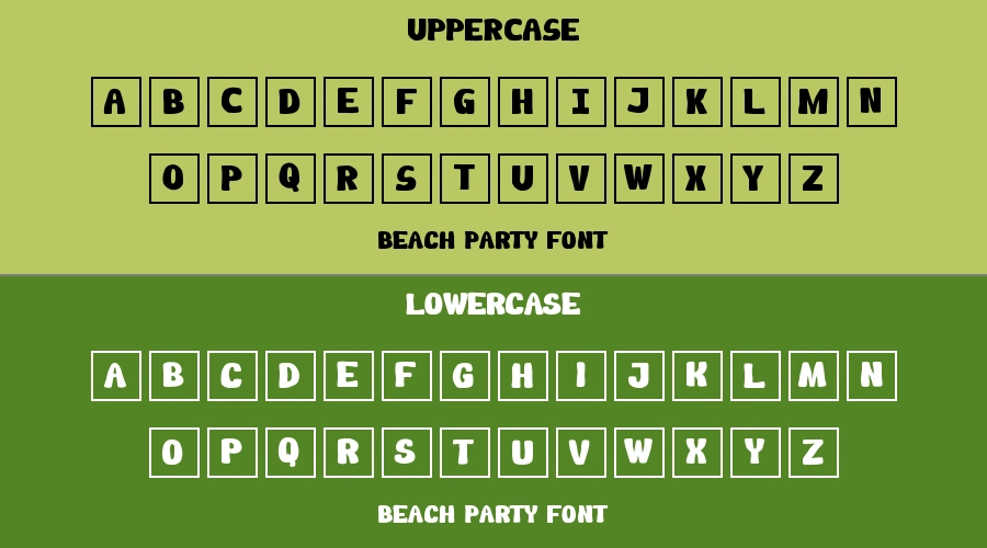 Beach Party Font Preview