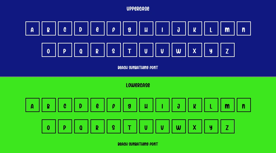 Beach Sunbathing Font Preview