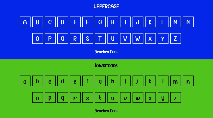 Beaches Font Preview