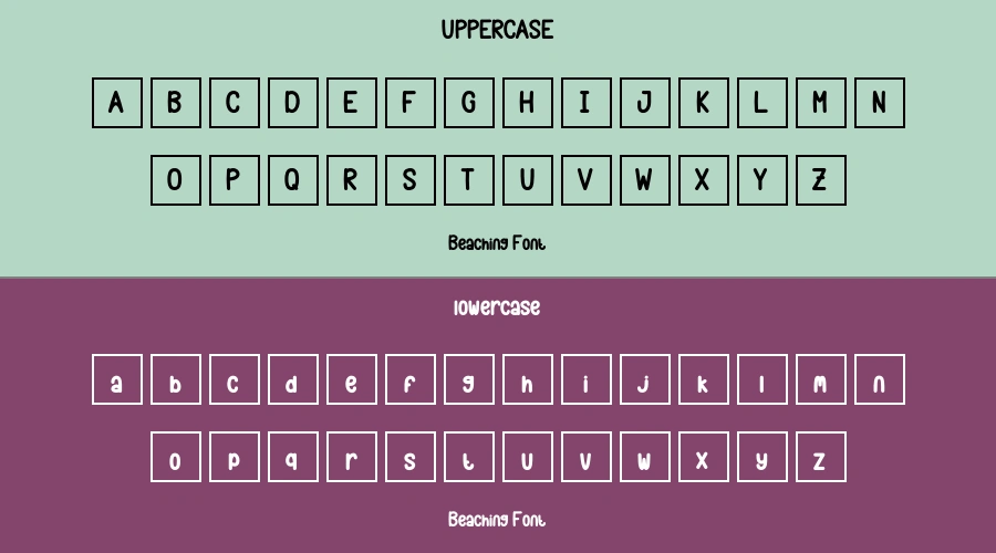 Beaching Font Preview