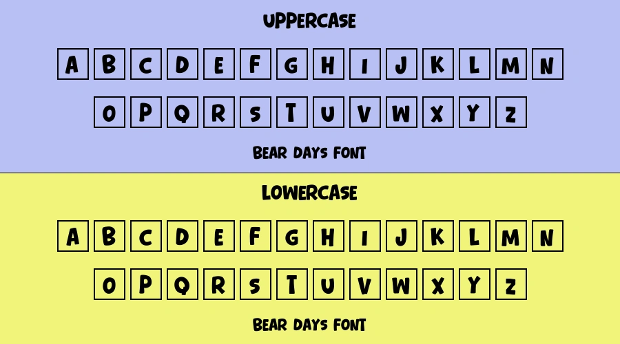 Bear Days Font Preview