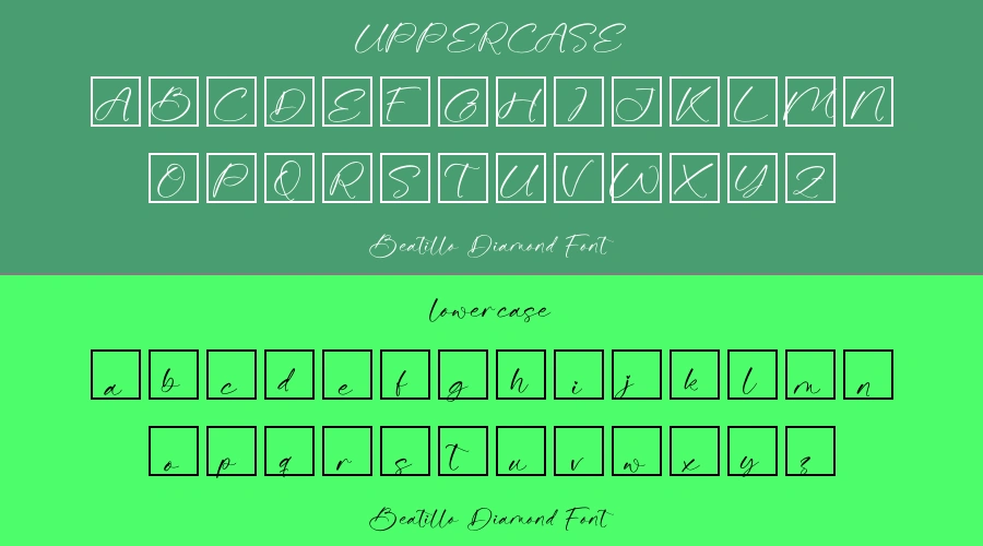 Beatillo Diamond Font Preview