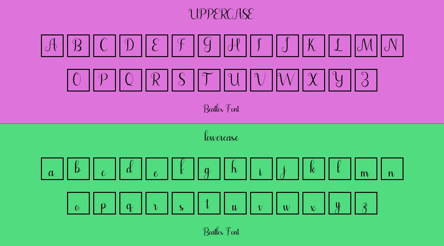 Beatles Font Preview