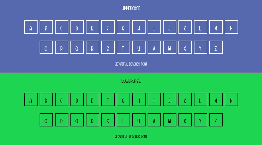 Beautiful Beaches Font Preview