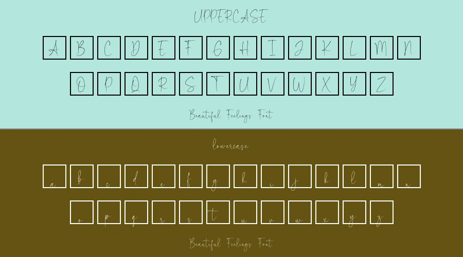 Beautiful Feelings Font Preview