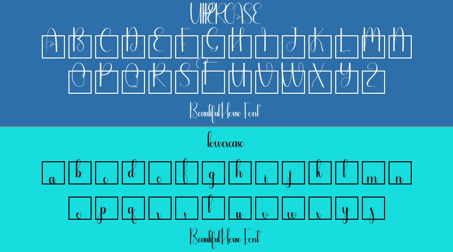 Beautiful House Font Preview