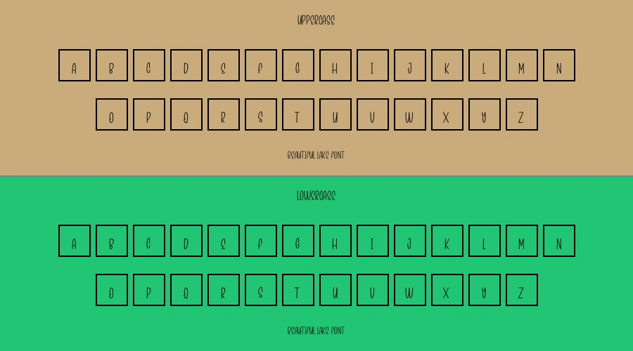 Beautiful Lake Font Preview