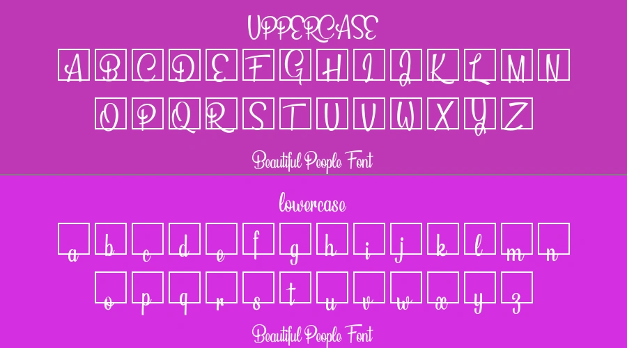 Beautiful People Font Preview
