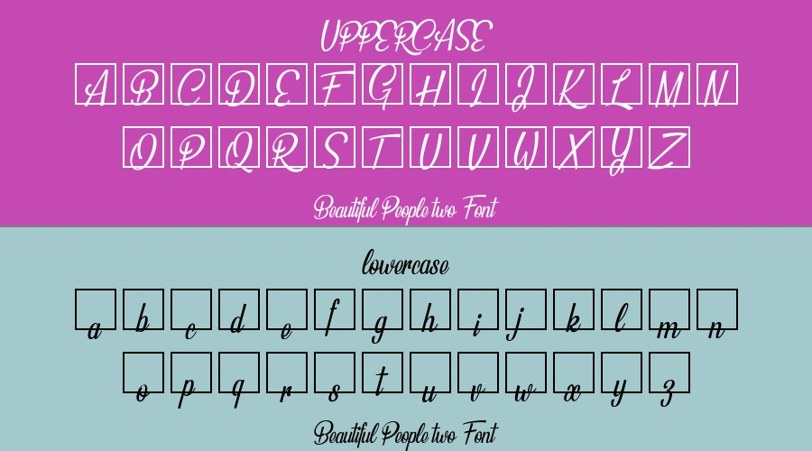 Beautiful People two Font Preview