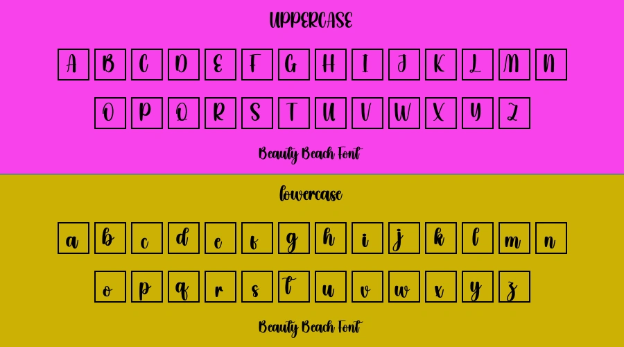 Beauty Beach Font Preview