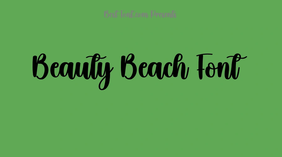 Beauty Beach Font