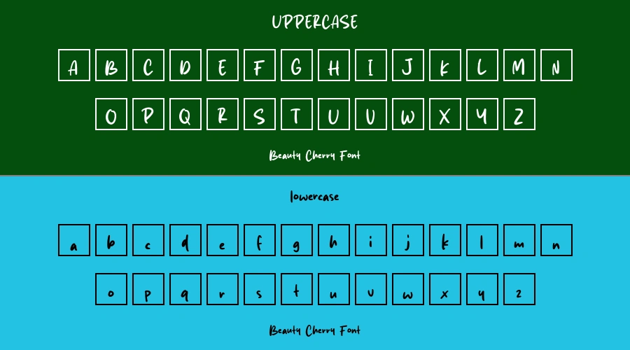 Beauty Cherry Font Preview