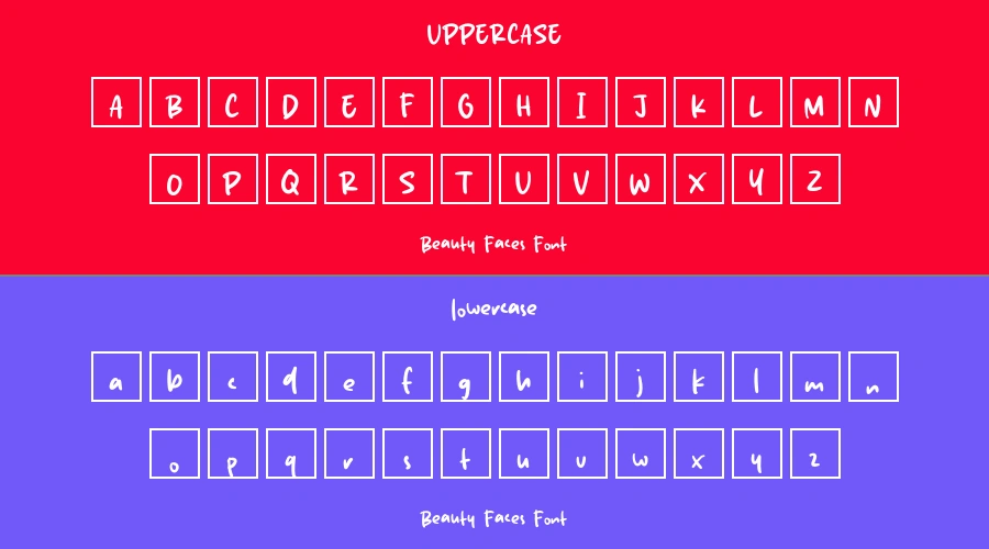 Beauty Faces Font Preview