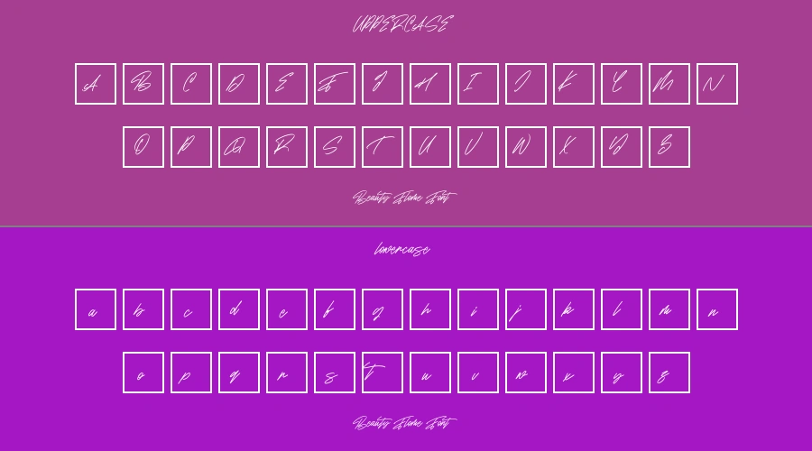 Beauty Flome Font Preview