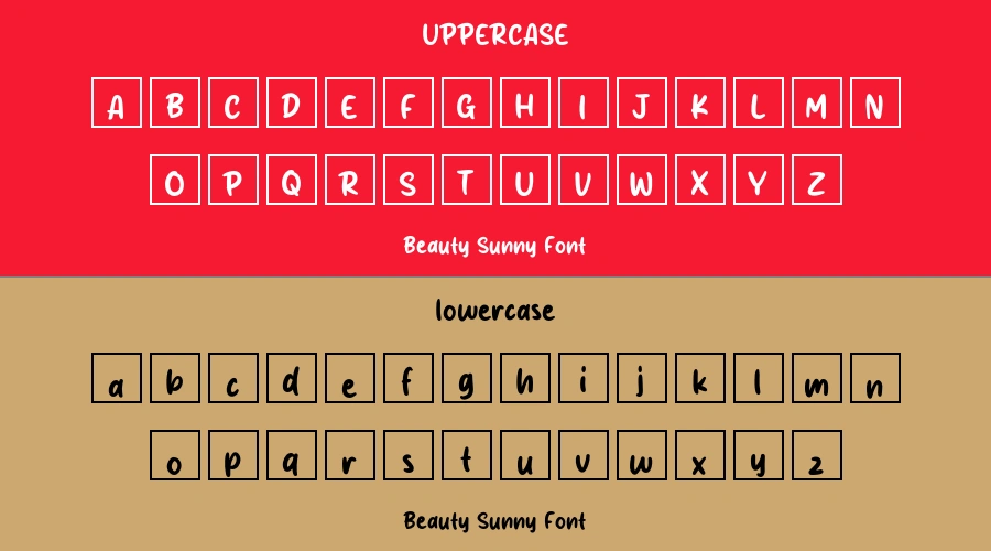 Beauty Sunny Font Preview