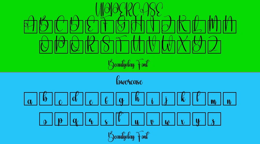 Beautyday Font Preview