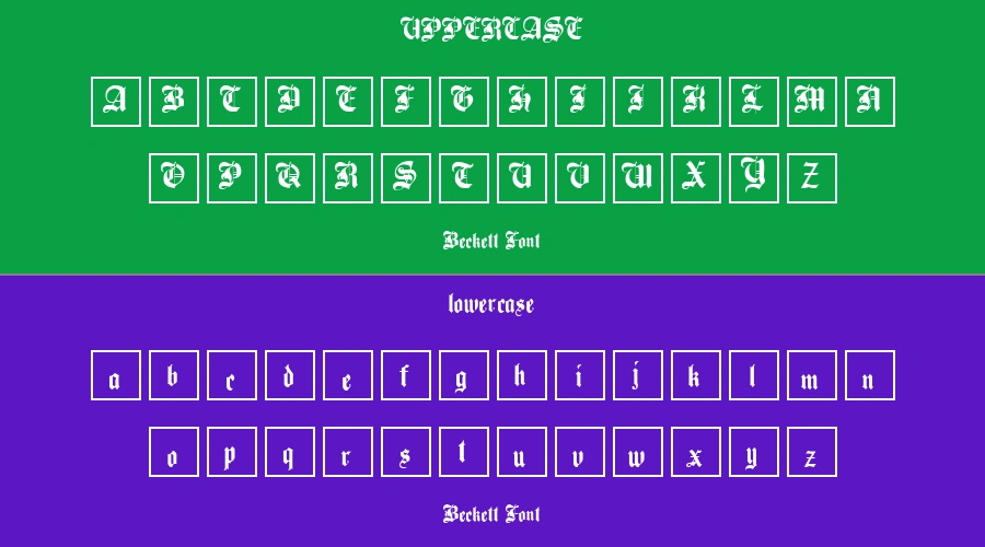 Beckett Font Preview