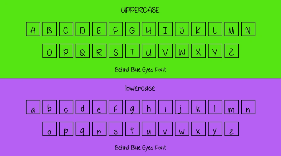 Behind Blue Eyes Font Preview