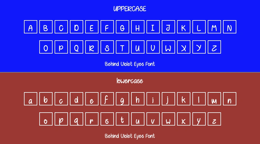 Behind Violet Eyes Font Preview