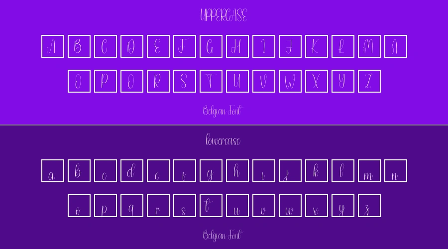 Belgian Font Preview