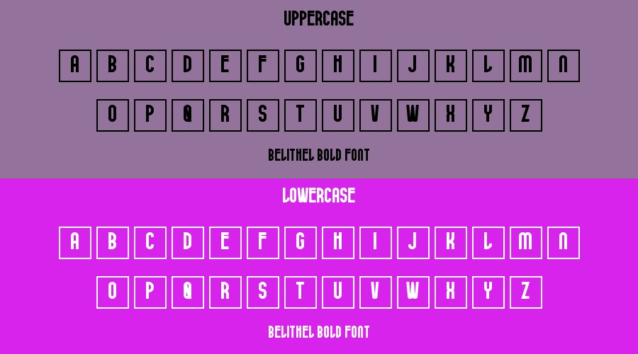 Belithel Bold Font Preview