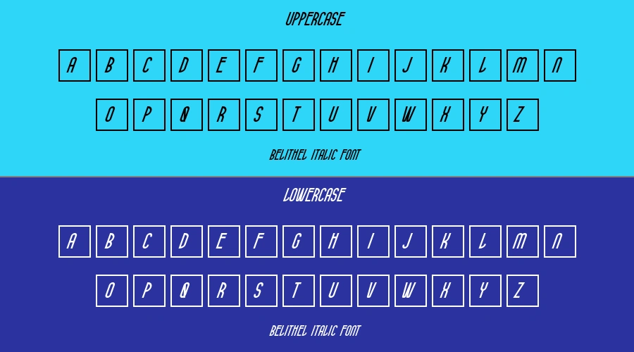 Belithel Italic Font Preview