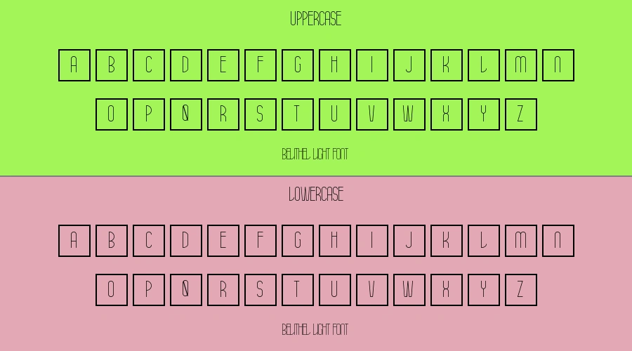 Belithel Light Font Preview