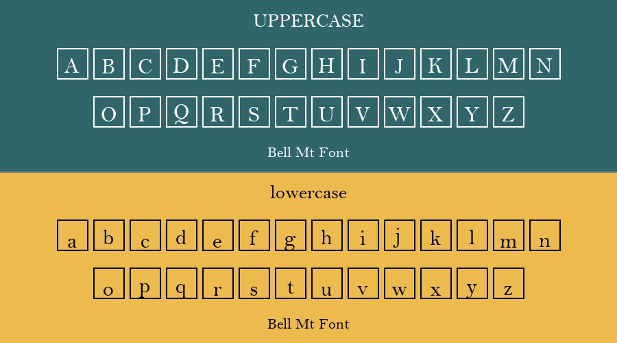 Bell Mt Font Preview