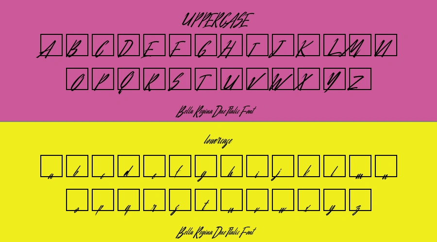 Bella Regina Due Italic Font Preview