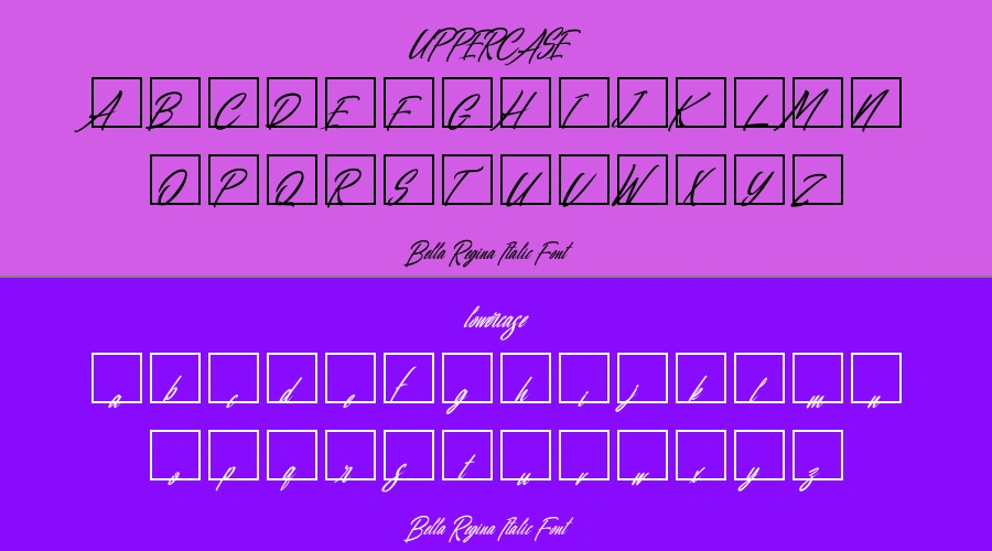 Bella Regina Italic Font Preview