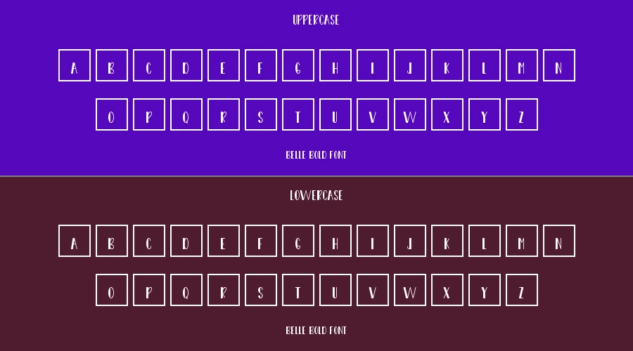 Belle Bold Font Preview