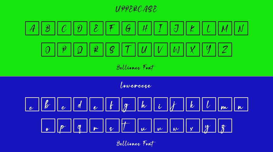 Belliones Font Preview